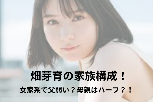 畑芽育　家族構成